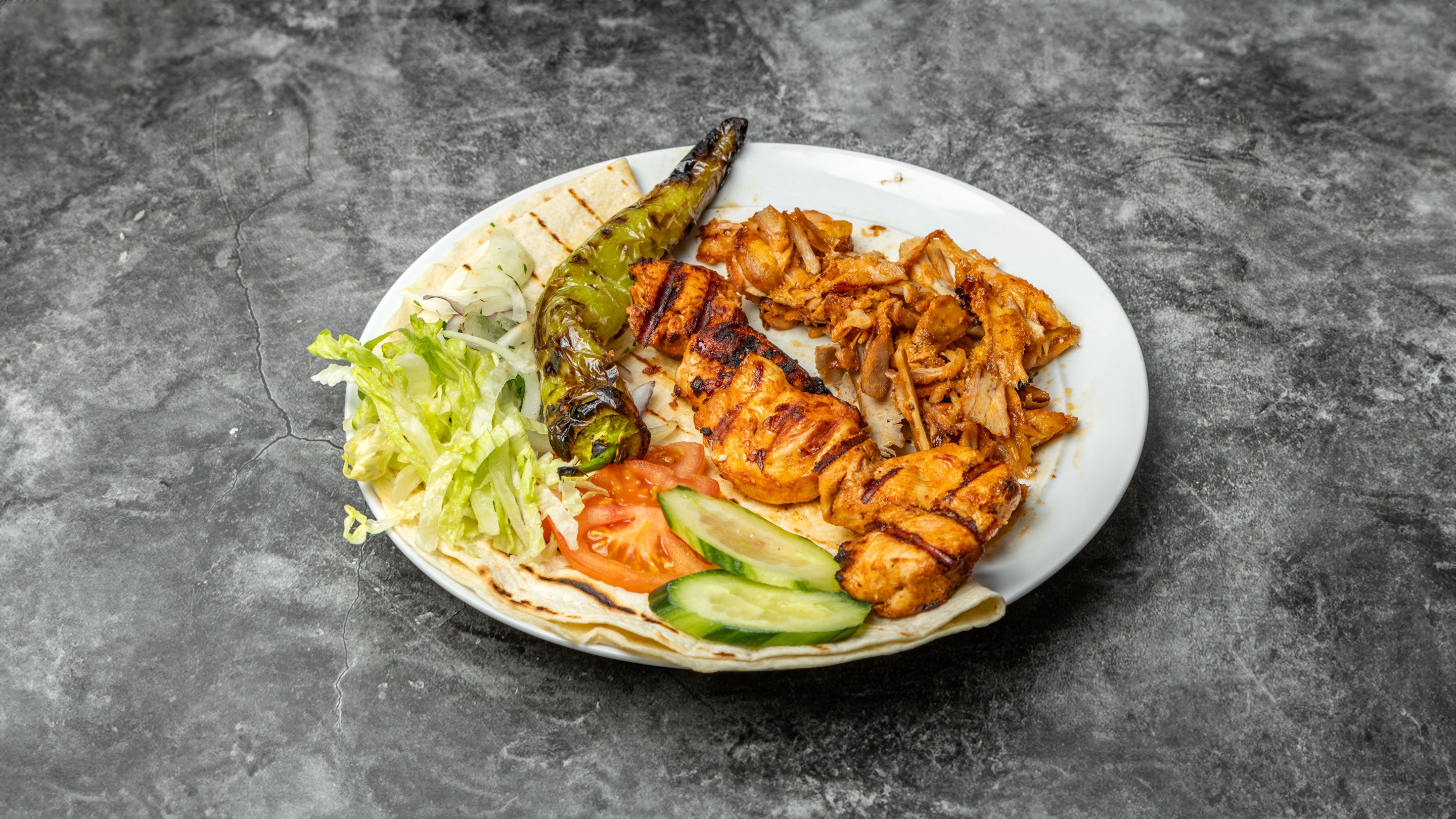 Chicken Donner and Chicken Shish Kebab