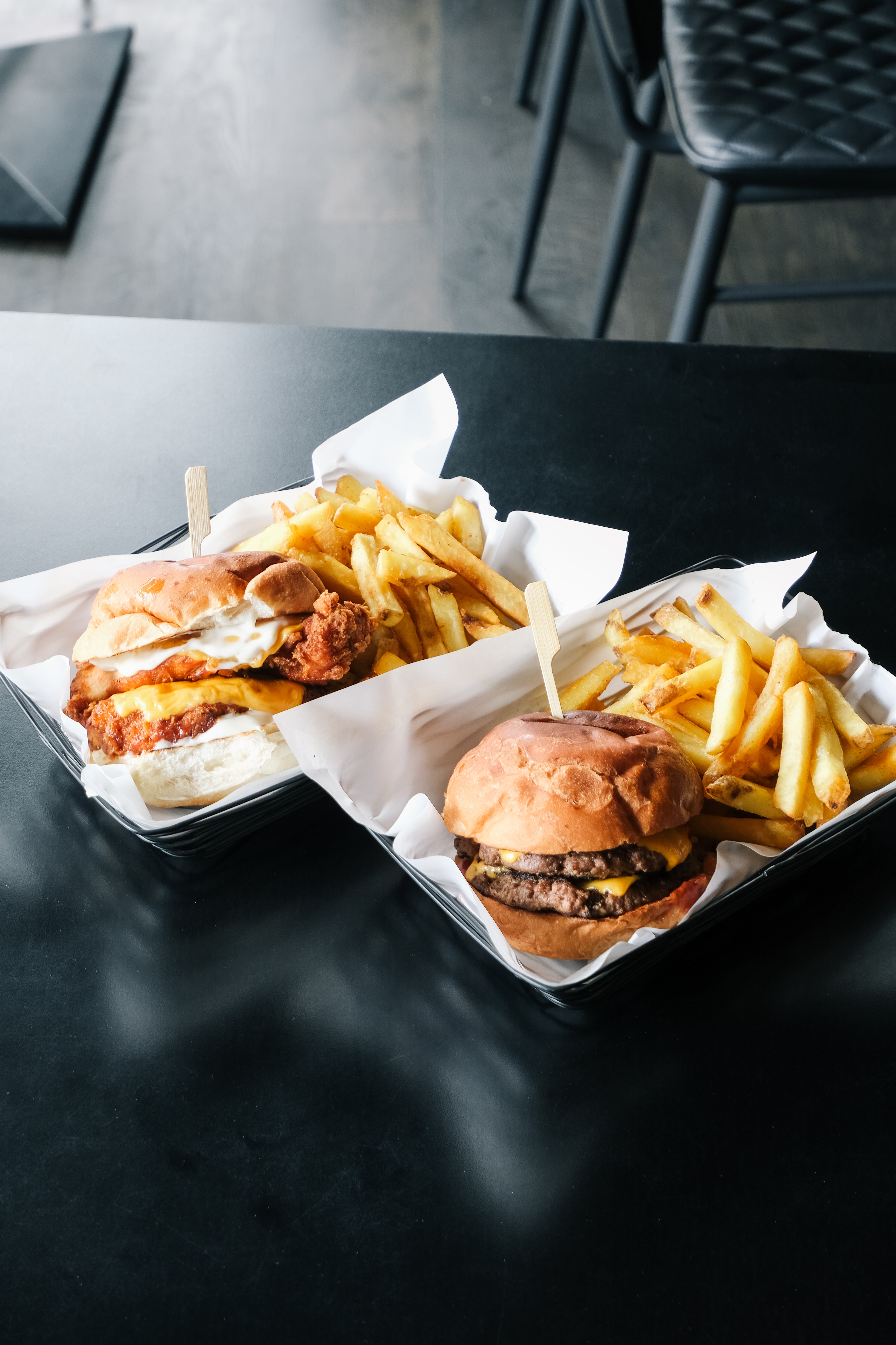 Beef Cheeseburger & Fries