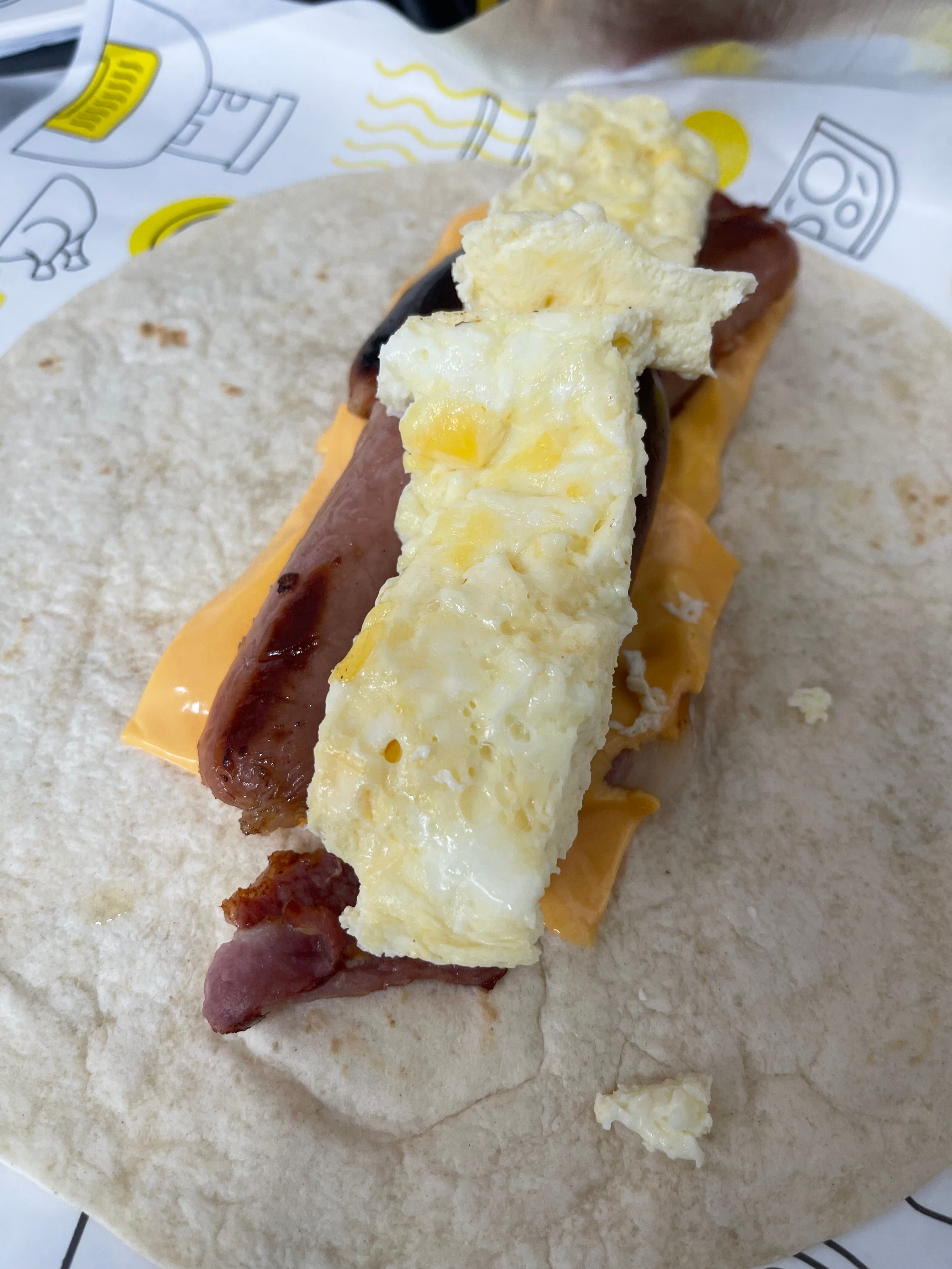 Bacon, Sausage, Egg, and Cheese Wrap