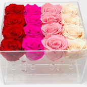 Mix Blooms In Acrylic Box