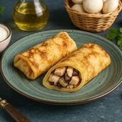 Blini with Chicken and Mushrooms