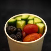 Side Salad: Cucumber Tomato Olives 