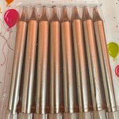 Slim Silver Candles 1 Pack