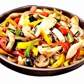 Chicken fajita and bread plate