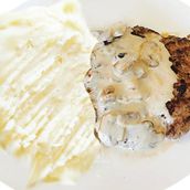 Beef Cutlets With Mash Potato  Sauce