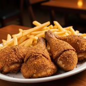 Broasted Chicken Meal (4 pcs)