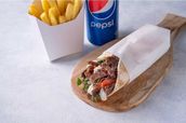 1 Beef Shawarma Combo in Lebanese Bread
