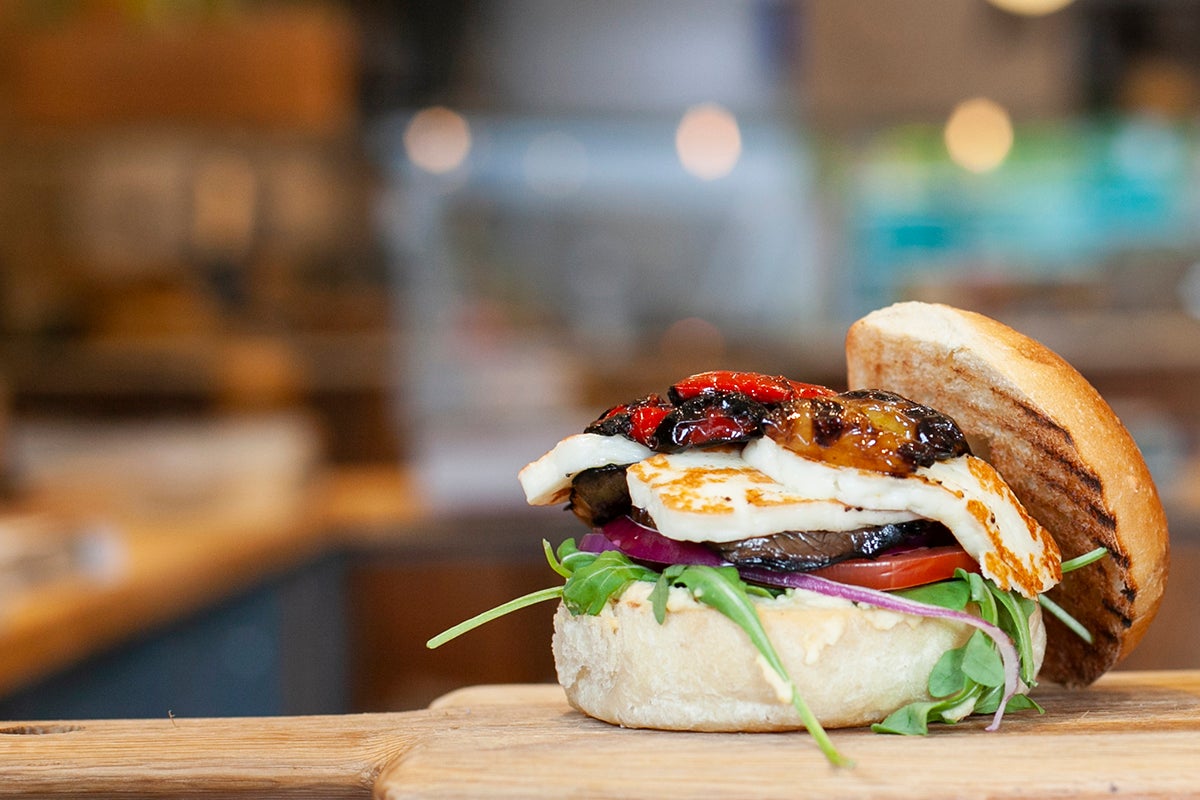 Halloumi, Avocado, Sun-Dried Tomato, and Hummus