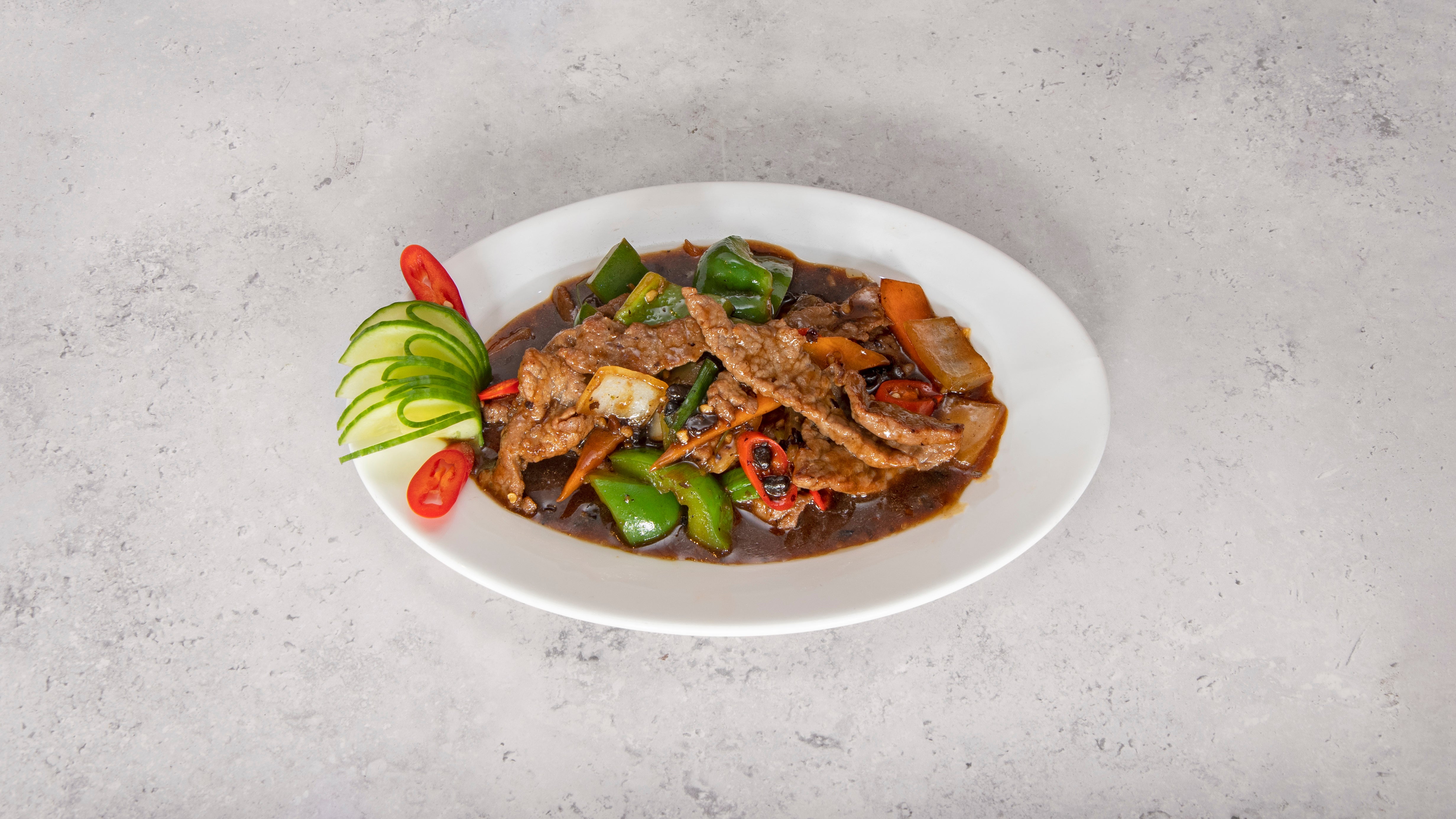 Beef in Black Bean Sauce