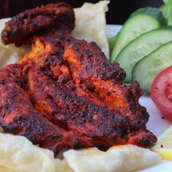 Chicken Leg Tikka With Puri
