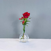 Vase Medium Size With Red Rose