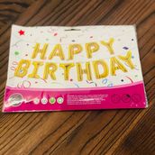Happy Birthday Alphabet Foil Baloons