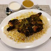 Hariyali Chicken Charcoal With Briyani Rice