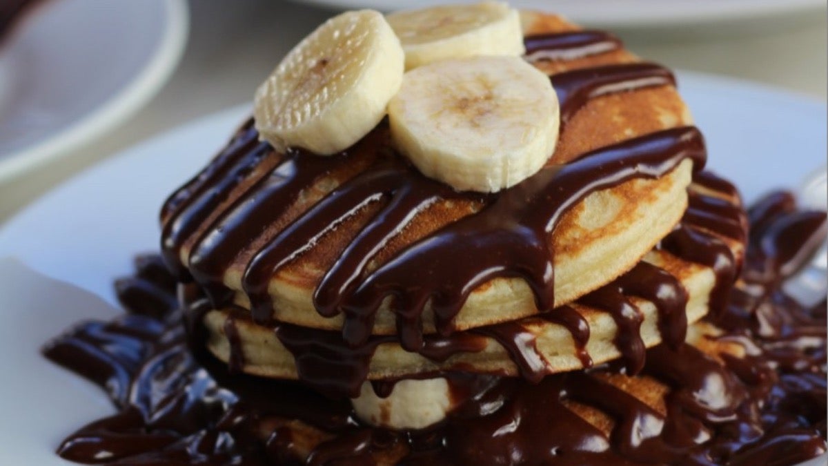 Banana & Nutella pancake 3 stack