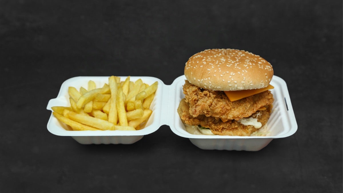 Allens Famous Chicken Burger Meal