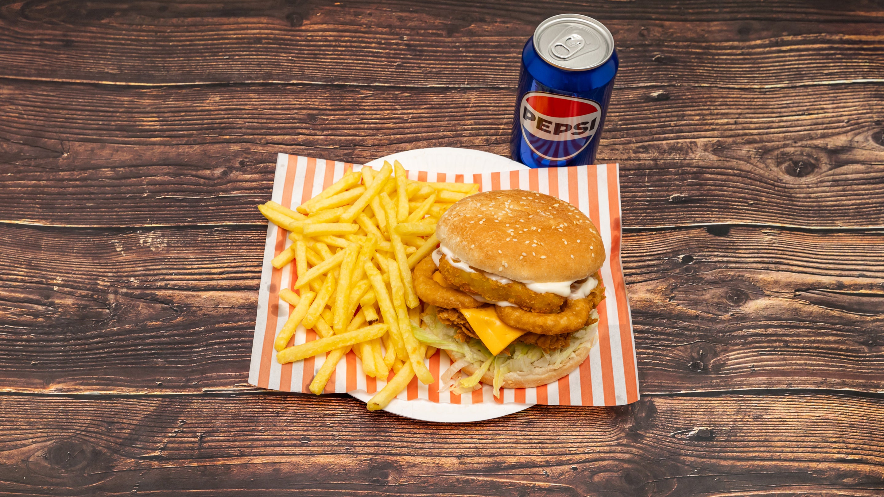 Premium burger meal