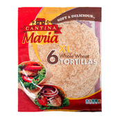 Cantina Maria Flour Tortillas Whole Wheat XL 6 Pieces 360 G 