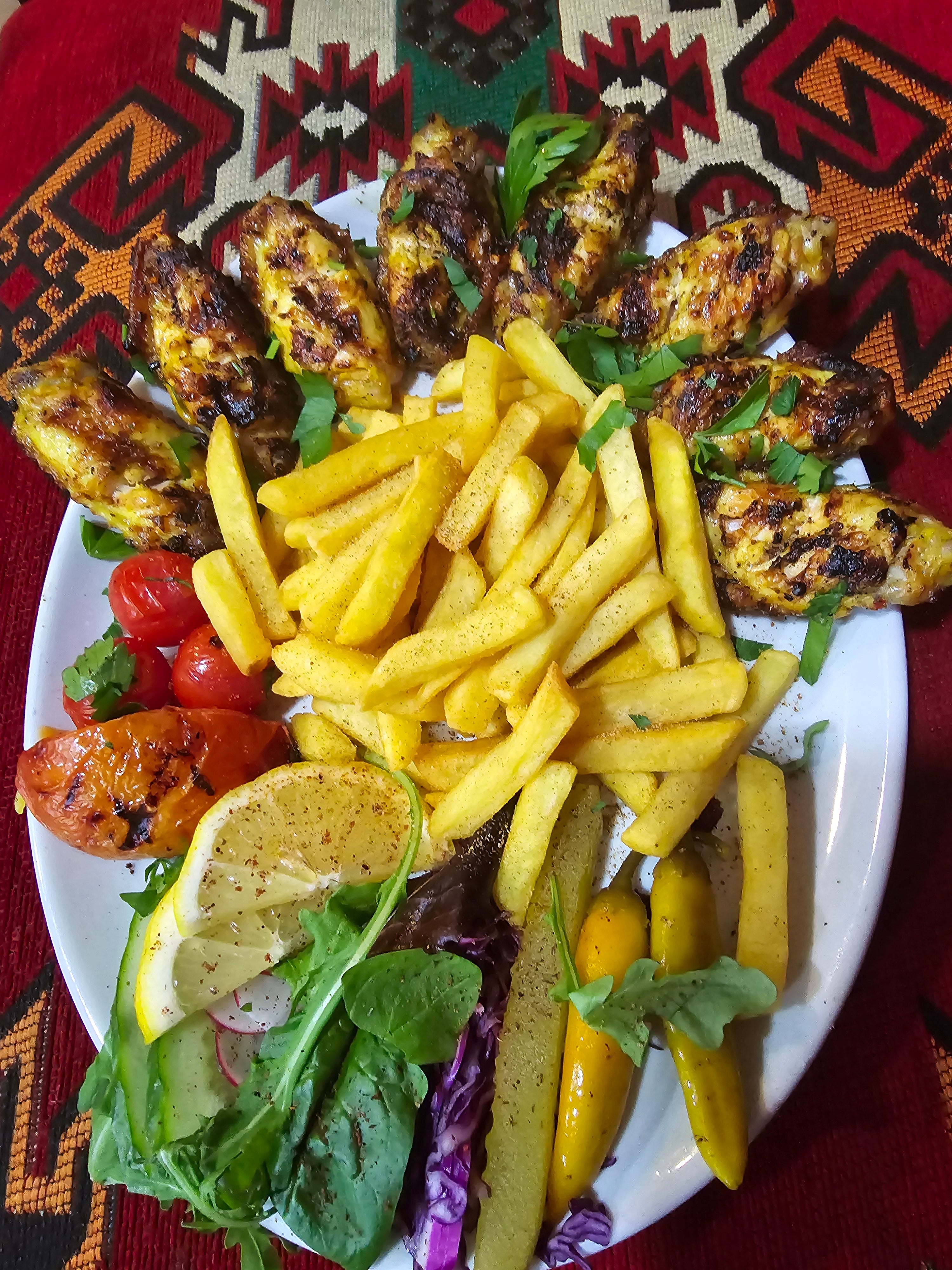Grilled chicken wings