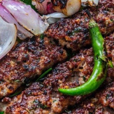 Kabab Skewer on Rice