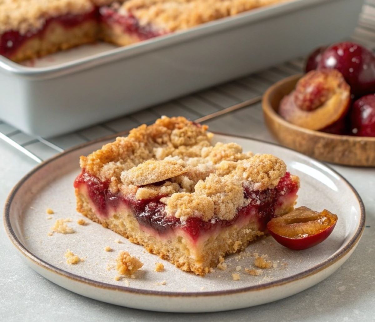 Plum Crumble Tray Bake - GET ONE FREE WITH EVERY BURGER OR KEBAB
