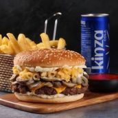 Mushroom Beef Burger Meal With Double Dip