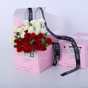 Spray Roses White and Red