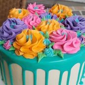 Mix Orange In Purple Cake 