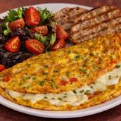 Omelette With Tomatoes And Mozzarella Cheese (Омлет с помидорами и моцареллой)