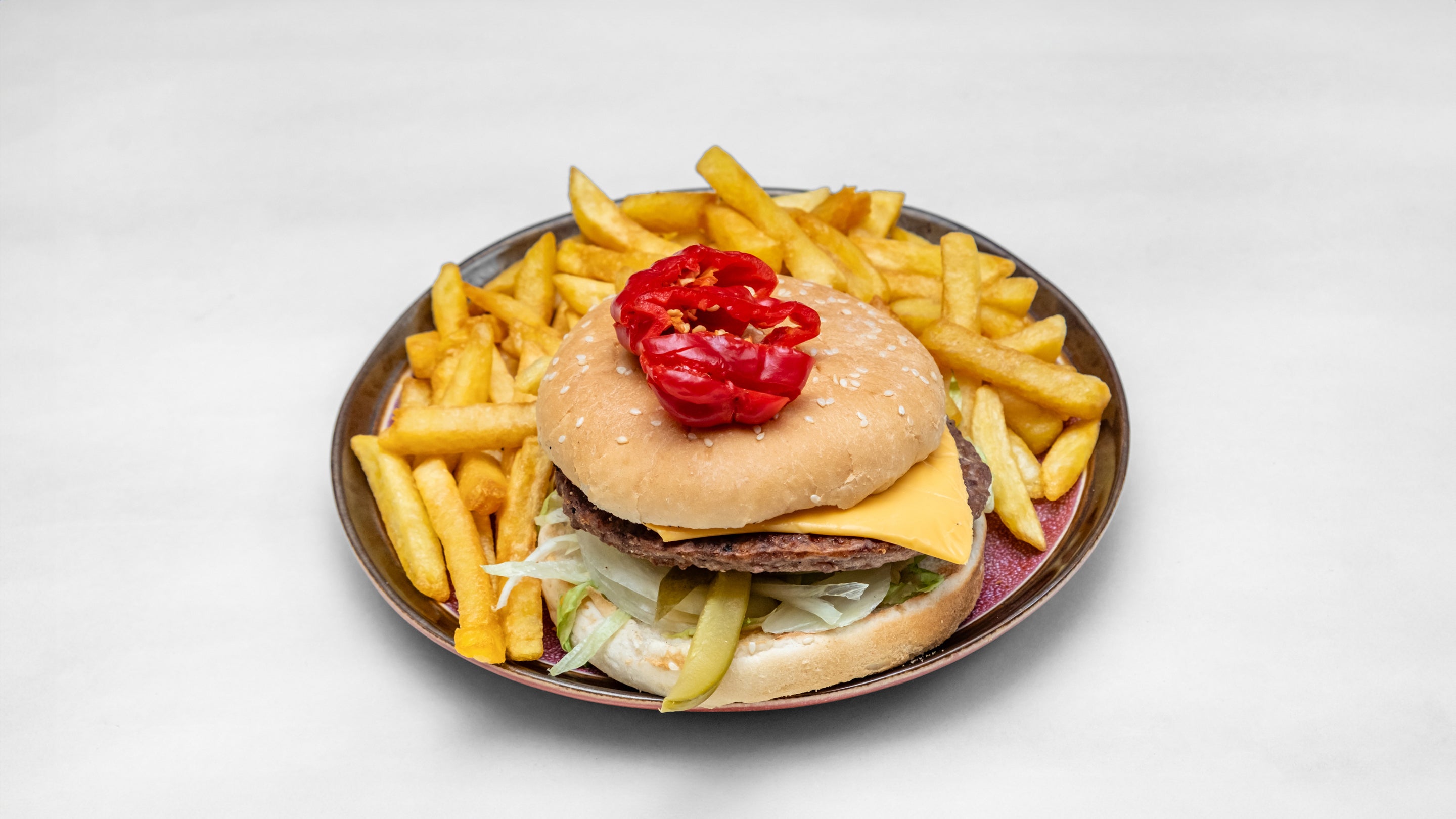 spicy beef Burger with cheese