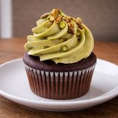 Pistachio Boston Cream Cupcake