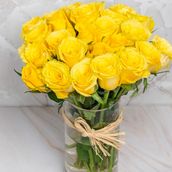 Yellow Rose Vase