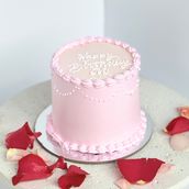 Pink Minimalist Bento Cake 