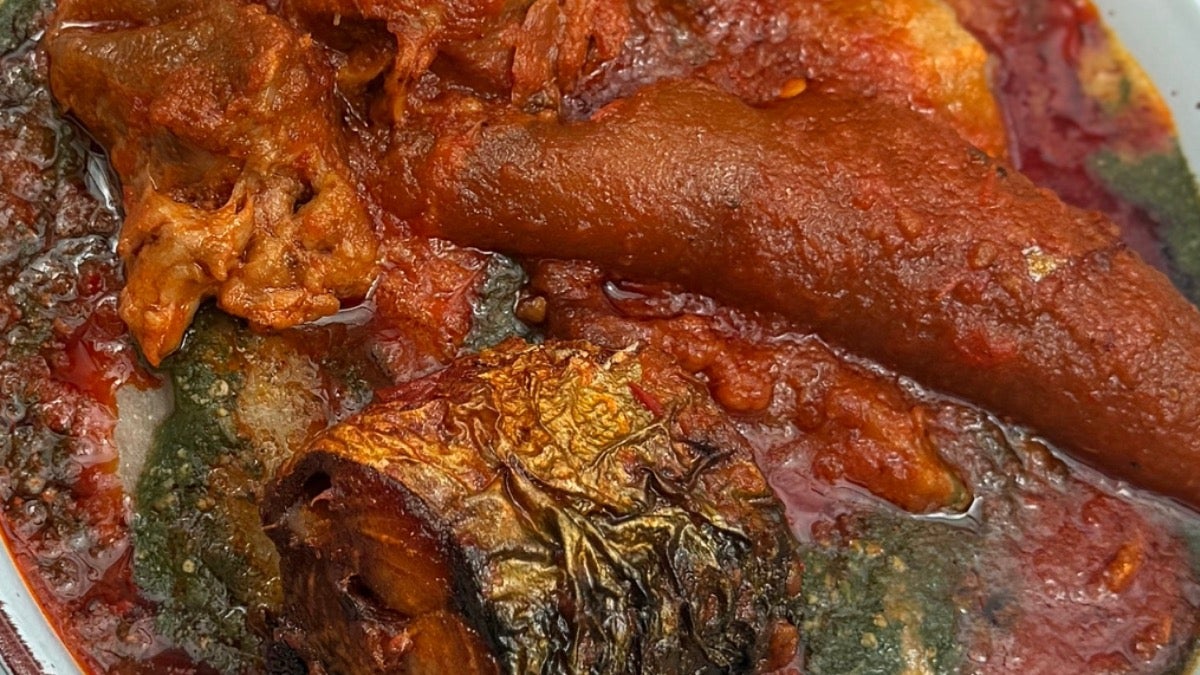 Ewedu, Gbegiri, and Stew