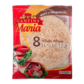 Cantina Maria Flour Tortillas Whole Wheat Med 8 Pieces 320 G 
