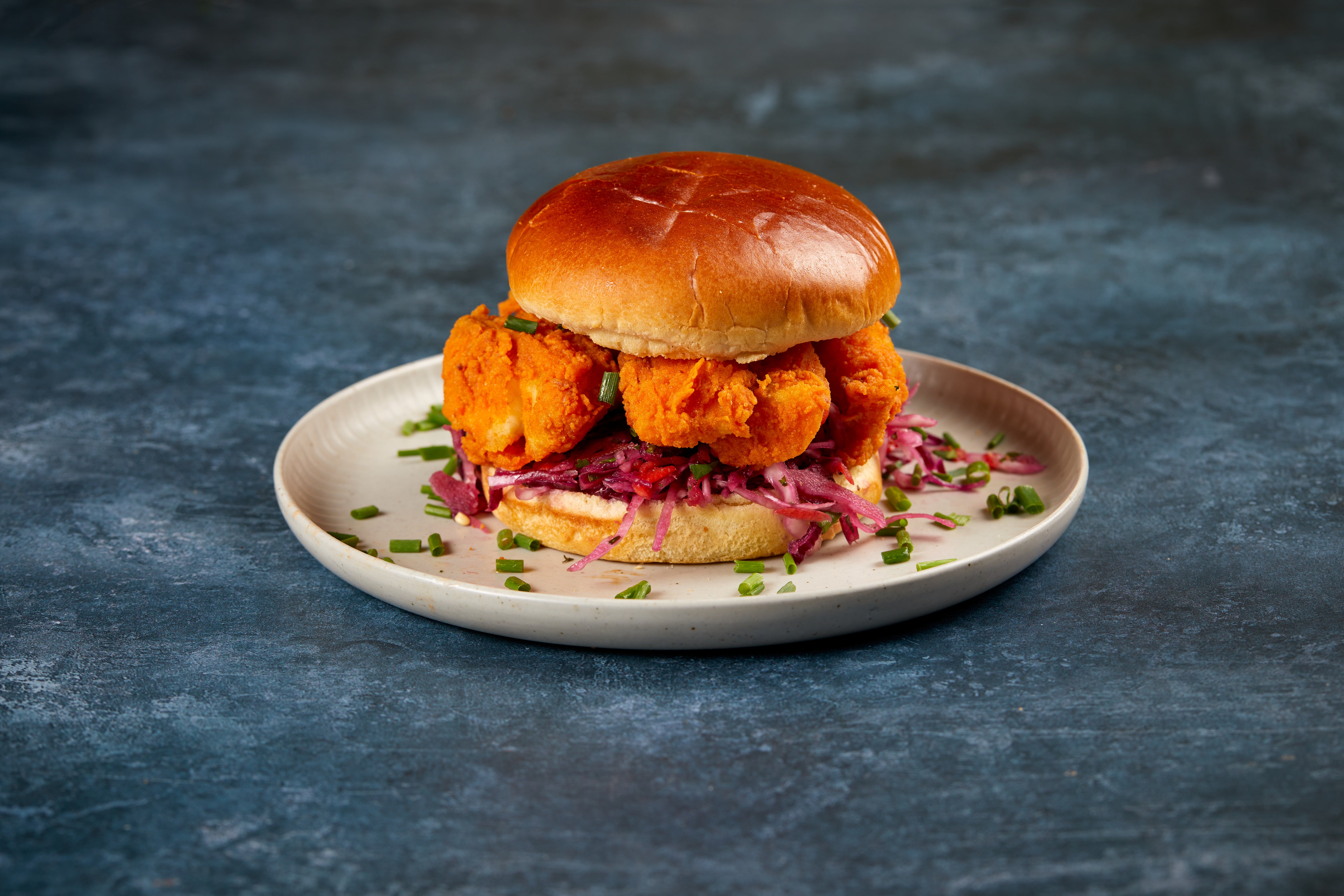 Fiery Fried Fish Burger (Hot) ��️