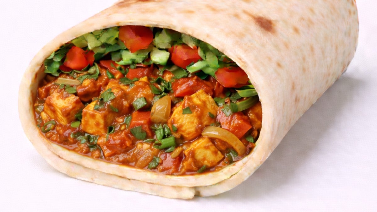 Paneer Jalfrezi Roll