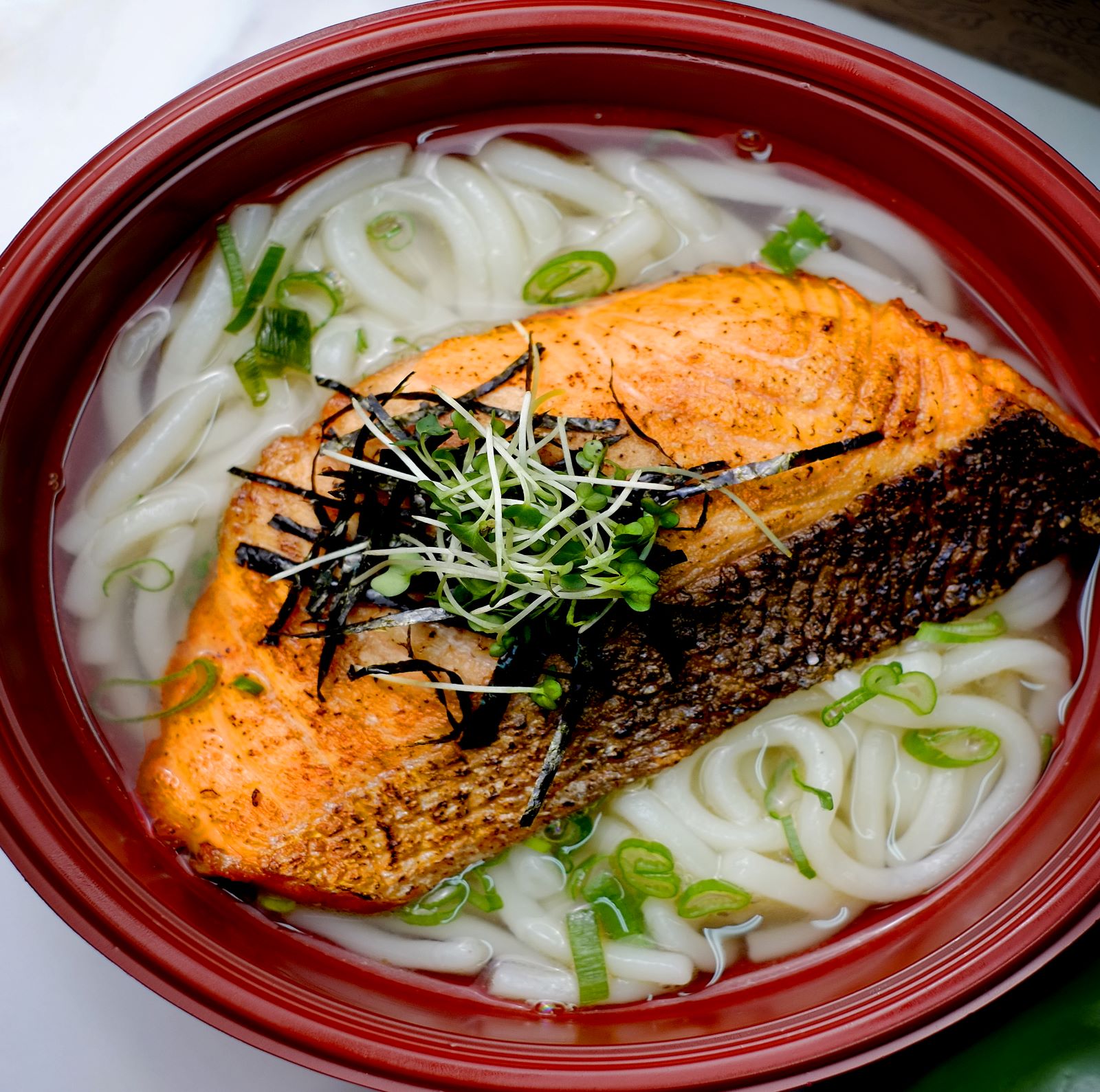 Salmon Teriyaki Miso Udon Noodles