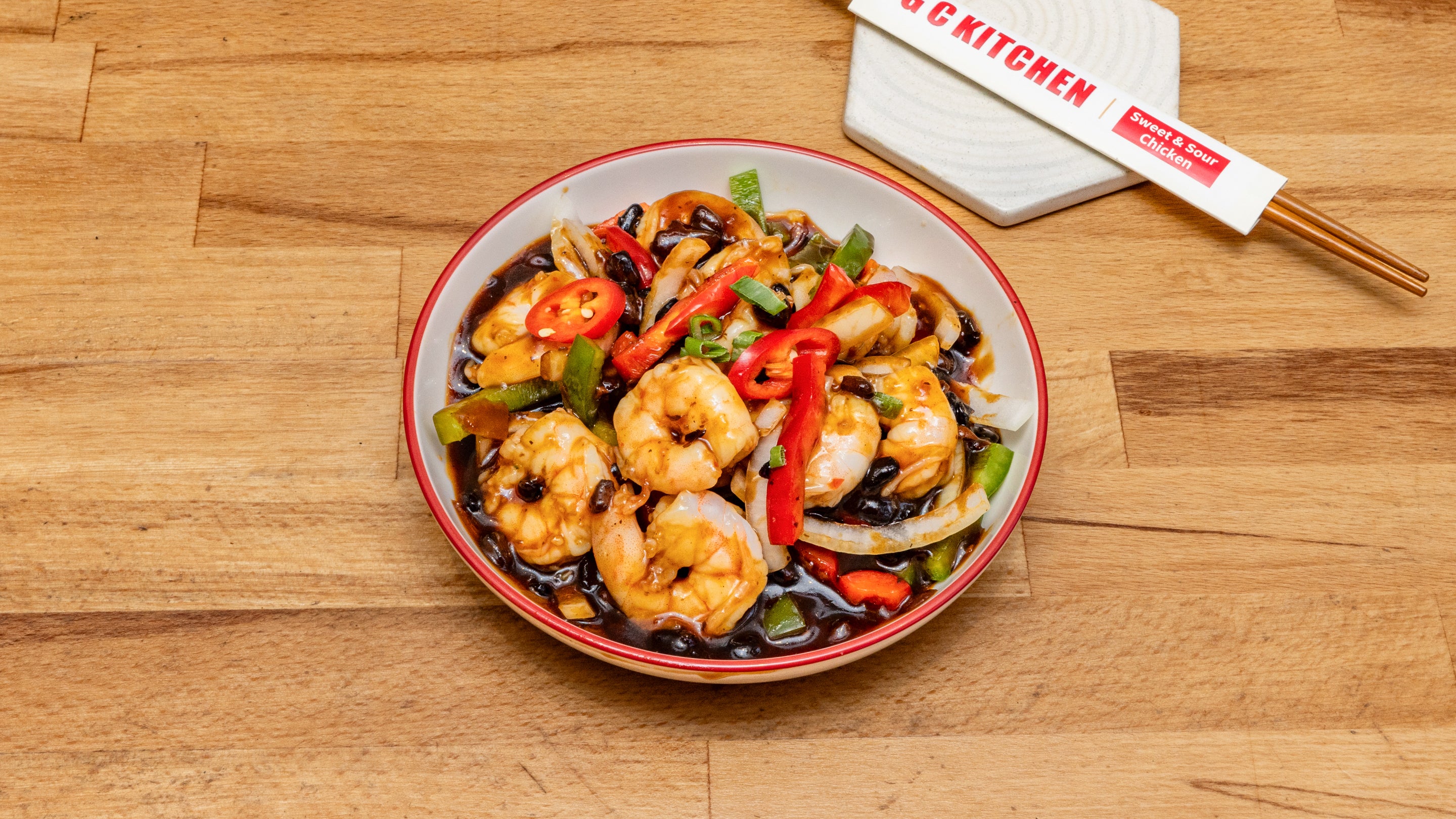 Black Bean Sauce with Marinated Prawn 豉汁虎虾仁