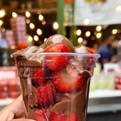 Strawberries Cup With Milk Chocolate