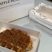 Waffle with caramel