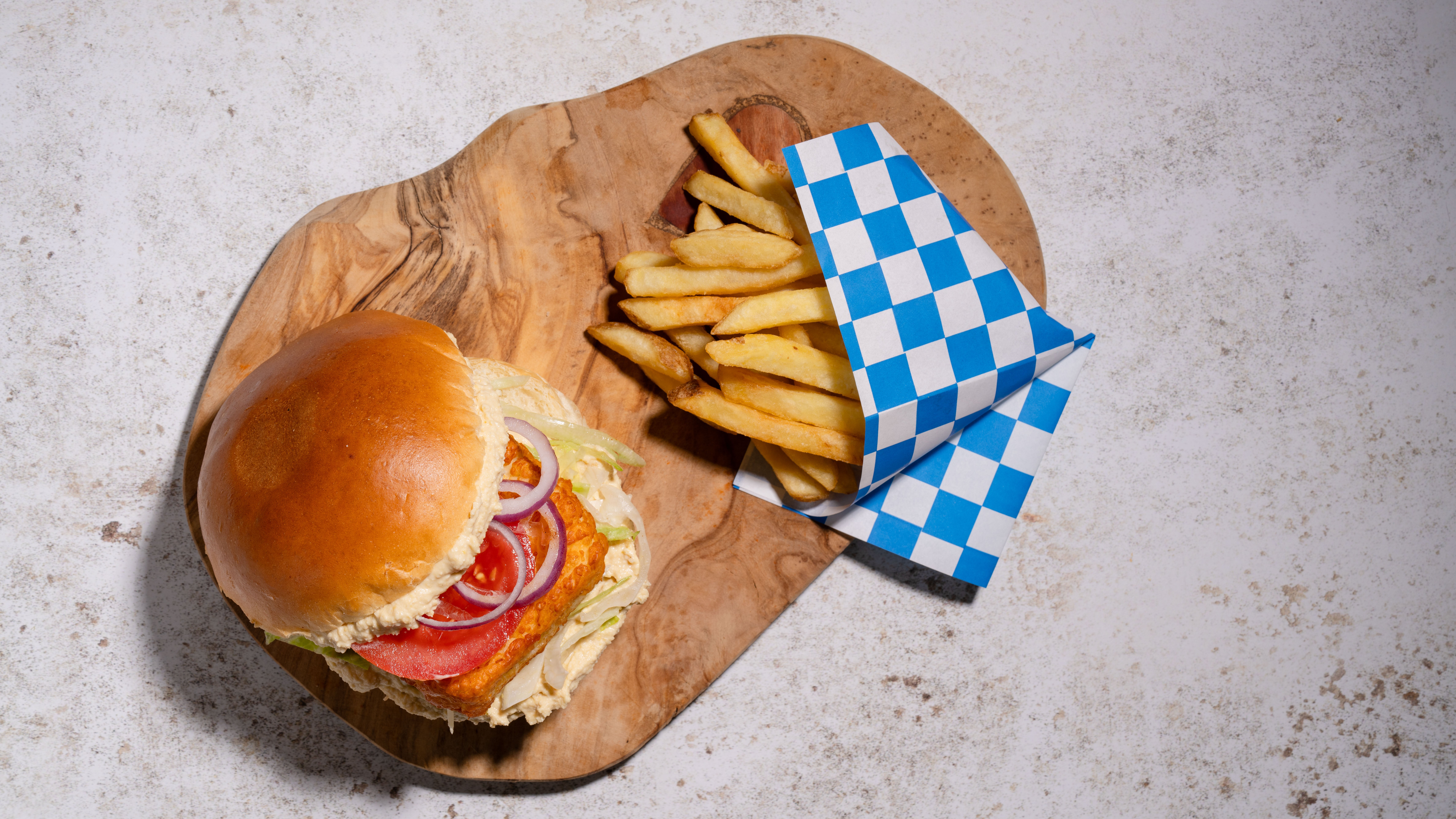 Halloumi Burger + Fries