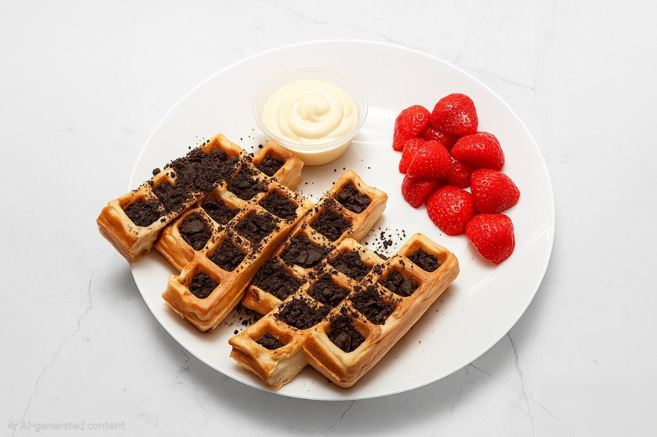 Cookies and cream waffle fries