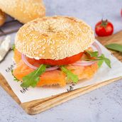 Bagel cream cheese salmon