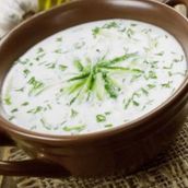 Yogurt with cucumber