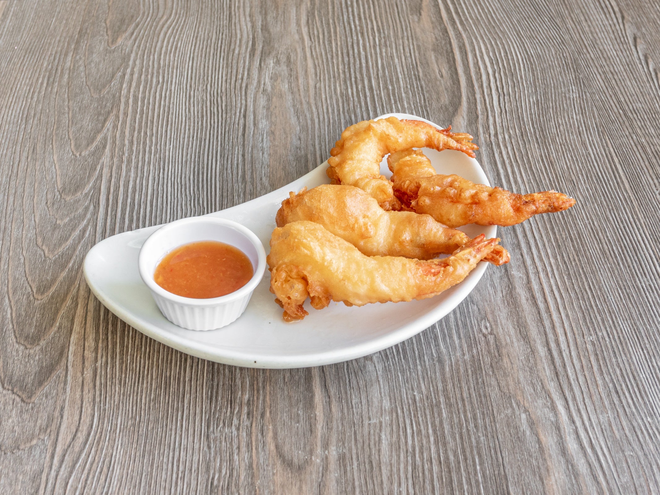 Tiger prawns in crispy batter