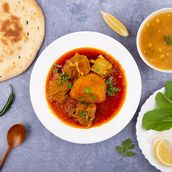 Potato With Mutton Karma Dish