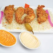 Crispy Chicken With Rice (4 Pcs)