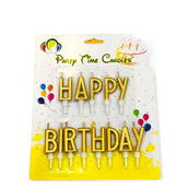 Happy Birthday Candle Gold