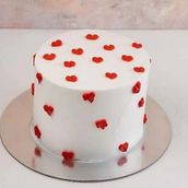 White Cakes with Hearts