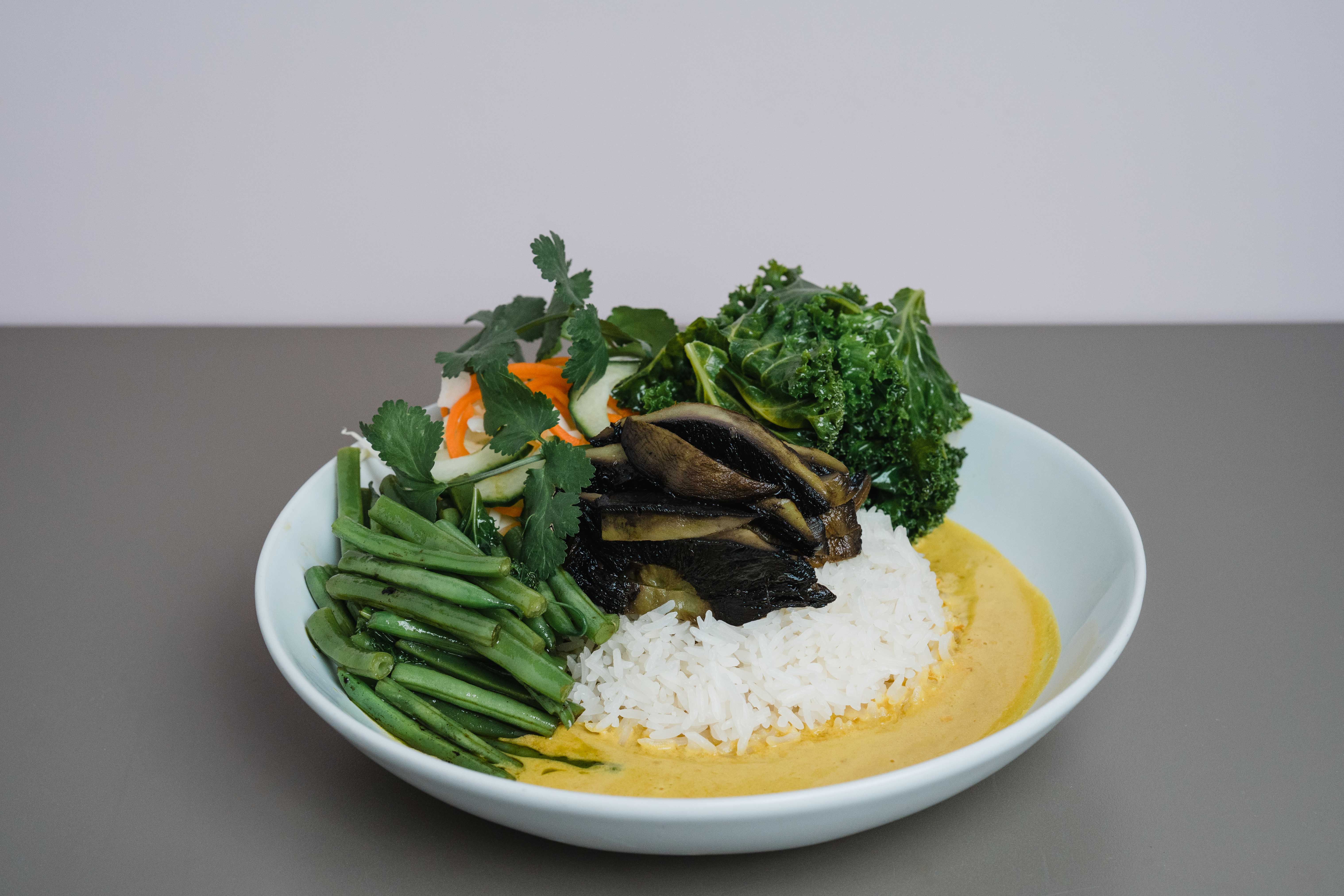 Seasonal Veg Coconut Curry Rice Bowl